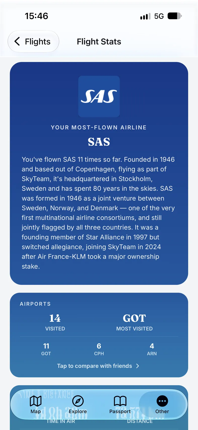 Flight statistics in Atlas: most-flown airline and airports